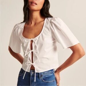 NWOT Abercrombie & Fitch Front Tie Crop Top